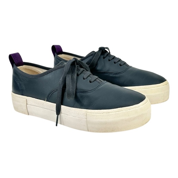 Eytys Shoes - EYTYS Mother Navy Blue Platform Nobuck Leather Chunky Platform Sneakers sz 8.5